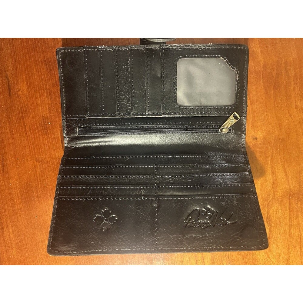 Patricia Nash Floral Leather Clutch Wallet Black/Multicolor - Picture 4 of 4